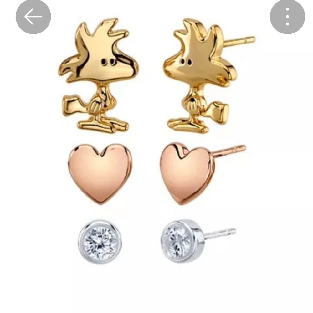 Peanuts woodstock earrings